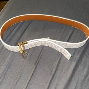 Michael Kors White and Gold Women's Belt